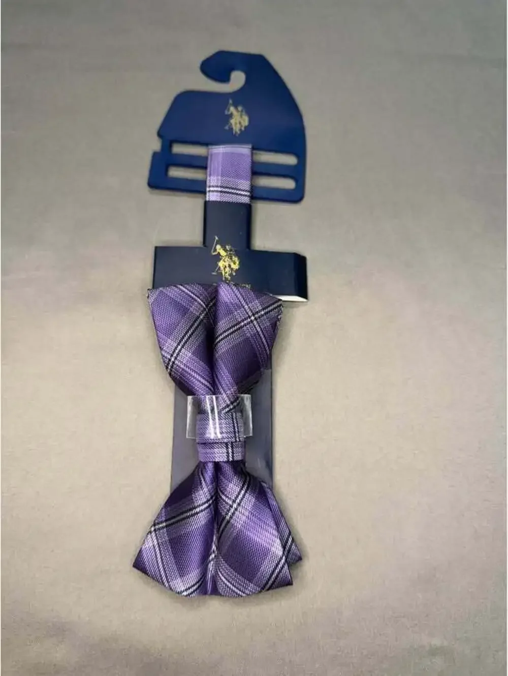 U.S. Polo Assn. Purple Plaid Bow Tie